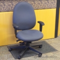Grey Fully Adjustable Ergonomic Rolling Task Chair, Grade A